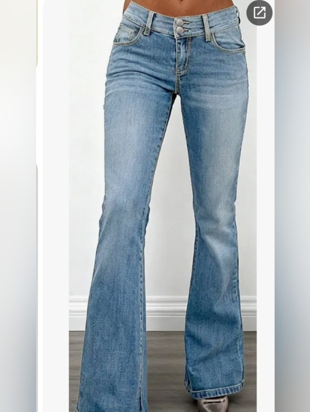 Cheetkore Tailored Denim Bootcut Jeans Y2K Low Rise Blue Jeans Size 27